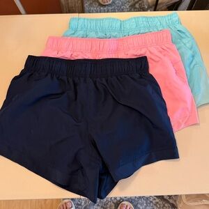 Women's Navy, Pink, and Aqua Active Shorts